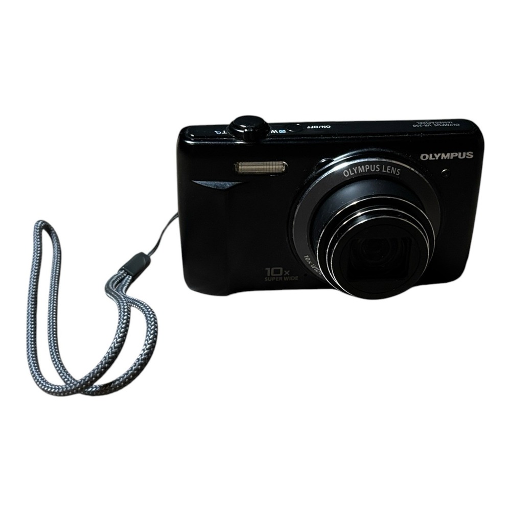 Olympus VR-350 10x Optical Zoom 16MP Black Digital Camera Tested w/Batt Works